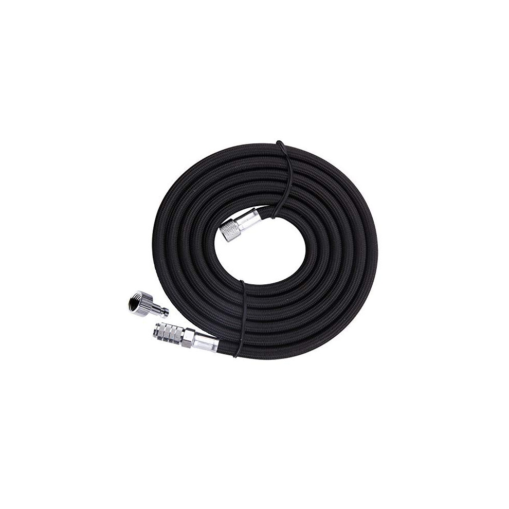 Airbrush Hose 3 Meter Black BD30 with Standard 18 Size Fittings on Both Ends with Quick Disconnector