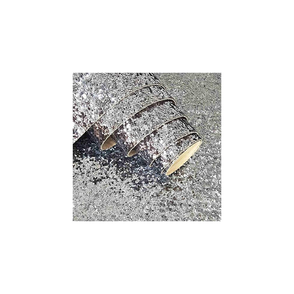 59x53 15cm x 136m Silver Self Adhesive Wallpaper Borders Stickers Roll