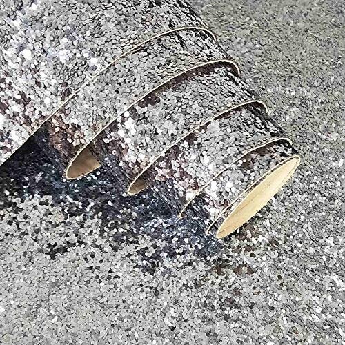 59x53 15cm x 136m Silver Self Adhesive Wallpaper Borders Stickers Roll