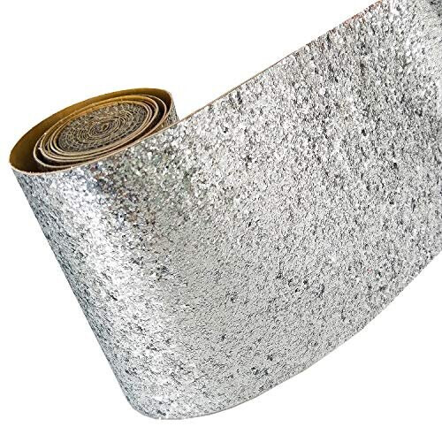 59x53 15cm x 136m Silver Self Adhesive Wallpaper Borders Stickers Roll