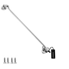 16-Inch Stainless Steel 304 Heavy-Duty Cabin Hook and Eye Lock for Shed, Gate or Garage Door - CASKIE