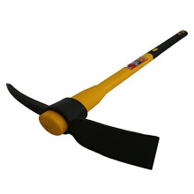 Pick Mattock 5lb Steel Head Heavy Duty Fibreglass Handle shaft 90cm 36in