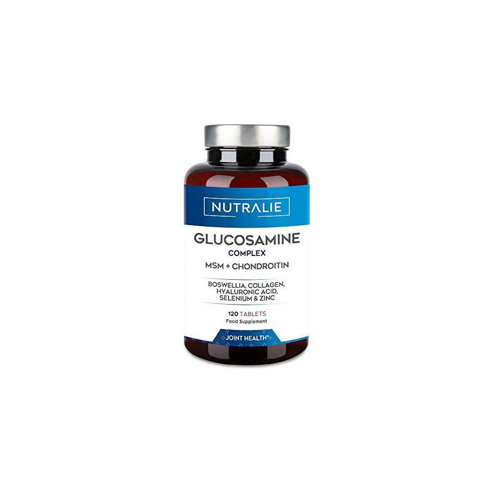 Glucosamine and Chondroitin High Strength Complex MSM Collagen Hyaluronic Acid and Boswellia Maintain Normal Bones Glucosamine Sulphate 1500 mg 120