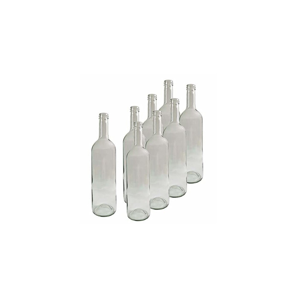 DIAH Glass Wine Bottles Bordeaux 075L 750ml for Homebrew Wine Making 24 x Clear Wine Bottles
