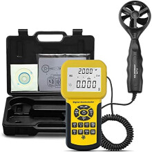 Digital Anemometer Handheld CFM Pro Anemometer HVAC Wind Speed Meter with Backlight MaxMinAvg Functions for Measuring Wind Speed Air Velocity CFM Air