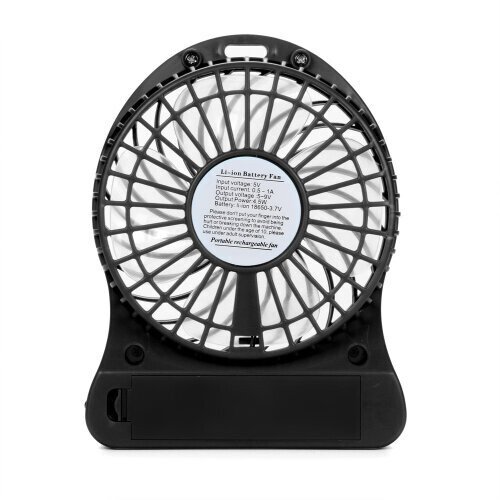 Portable Rechargeable LED Fan air Cooler Black 2