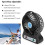 Portable Rechargeable LED Fan air Cooler Black 4