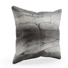 Plutus Brands PBSF2306-P-2424-DP 24 x 24 in. Furever Animal Faux Fur Luxury Throw Pillow, Gray & Silver