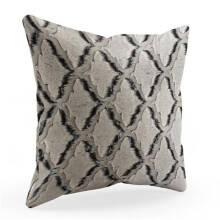 Plutus Brands PBSF2300-P-2020-DP 20 x 20 in. Diamond Animal Faux Fur Luxury Throw Pillow, Brown & Beige