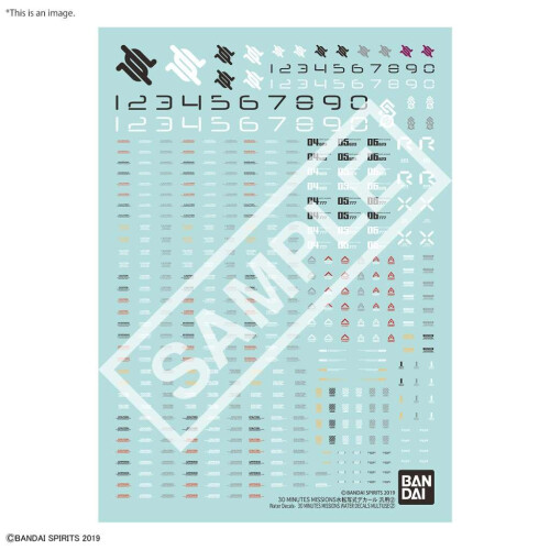 Bandai Bandai 30 Minute Missions Water Decals Multiuse 2