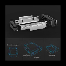 1106SS 3.5Inch Trayless Hot Swap Mobile Rack CD-ROM 3.5 Inch Internal SATA Hard Drive SSD Adapter