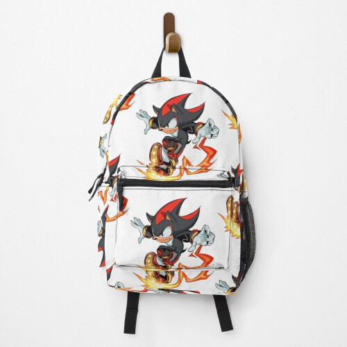 Backpack Shadow the hedgehog Fire School Bag Travel 15"