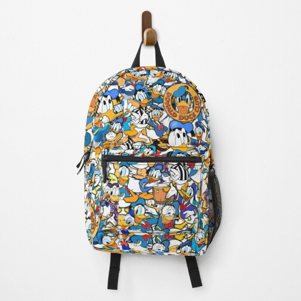 Famgem Backpack Donald Duck Kids Classic Funny Cartoon Ultimate Super Fine Hd Collage School Bag Travel 15"