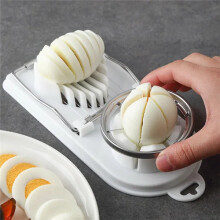 (White) Egg Slicers Stainless Steel Egg Cutter