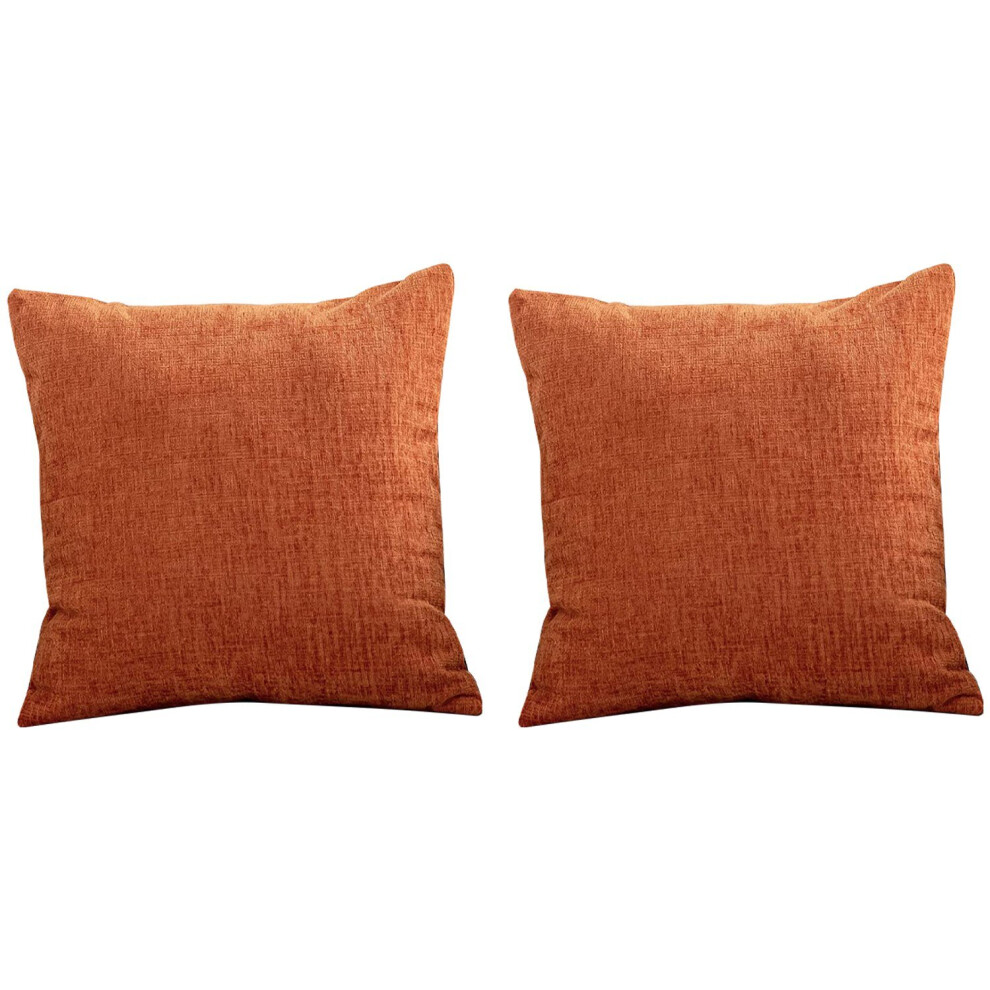 Housses de coussin orange brûlé 18 x 18 pouces 2 housses de coussin décoratives rustiques de ferme modernes