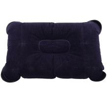 Outdoor Portable Folding Air Inflatable Pillow Double Sided Flocking Cushion For Travel Plane Hotel Hot Worldwide Dark Blue