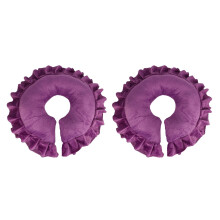 2X Facial Massage Sleeping Pillow for Beauty Massage Tool Beauty Spa Bed with Hole Pillow-Purple