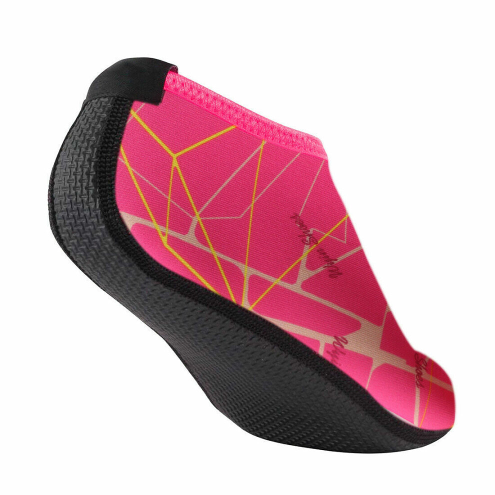 (Pink #1, UK 7.5-8) Mens Womens Kids Quick Dry Aqua Socks Water Shoes Beach Surfing Barefoot Wetsuit