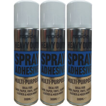 3x300ML Heavy Duty Adhesive Glue Spray For Fabric Carpet Multipurpose