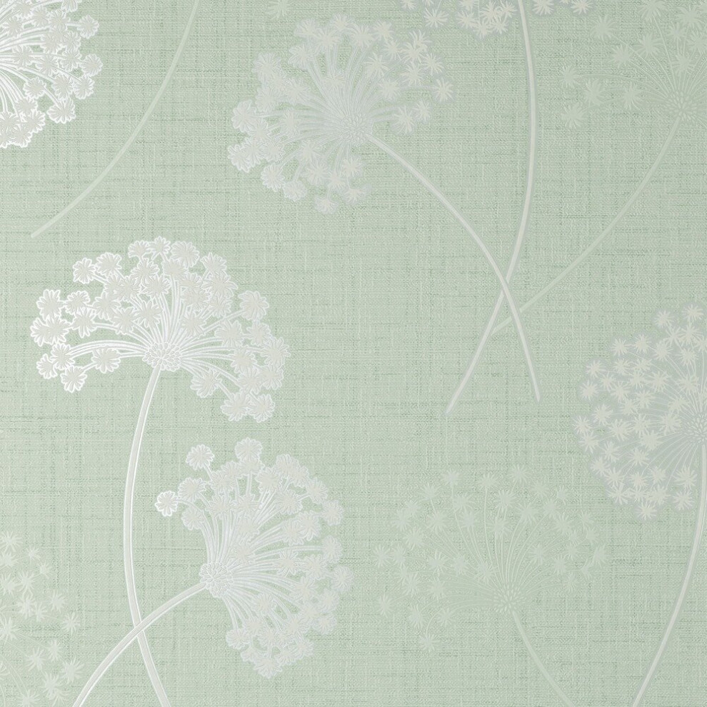 Fine Decor Grace Allium Green Wallpaper FD43282