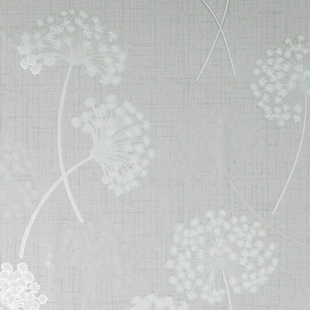 Fine Decor Grace Allium Grey Silver Wallpaper FD43284