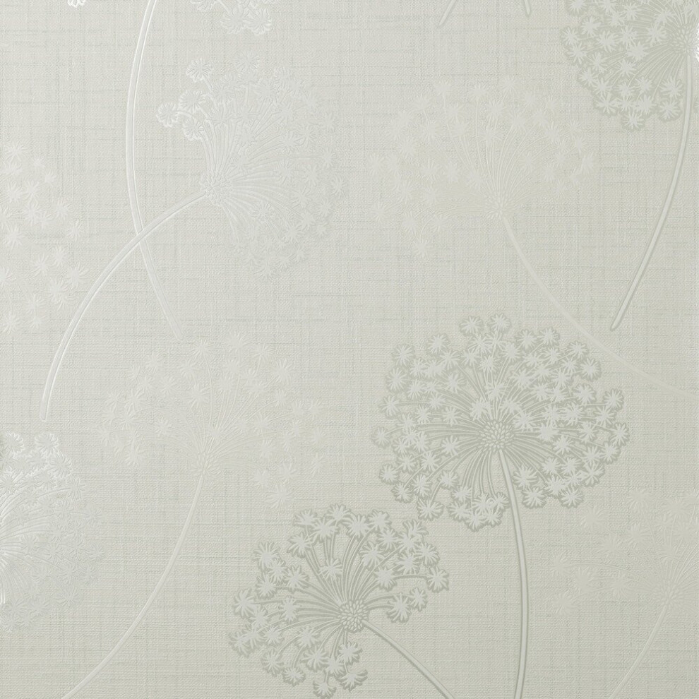 Fine Decor Grace Allium White Silver Wallpaper FD43283