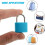 (Black) 2 X  Small Metal Padlock With Keys 3
