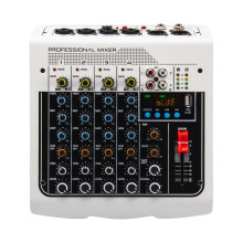 MIX400 professional 6-channel DSP USB sound card interface console mixer mixer with reverb delay effect +48V phantom power