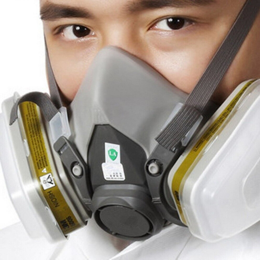 7Pcs Organic Vapor Full Face Respirator Mask Gas Mask Paint Pesticide Chemical Formaldehyde Respiratory Protection 5063131227314