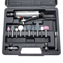 16Pcs/Set 1/4 Inch Car Air Compressor 90psi Grinder Machine Tirel Rotary Stone Tool Kit High-speed Polishing Pneumatic Tools