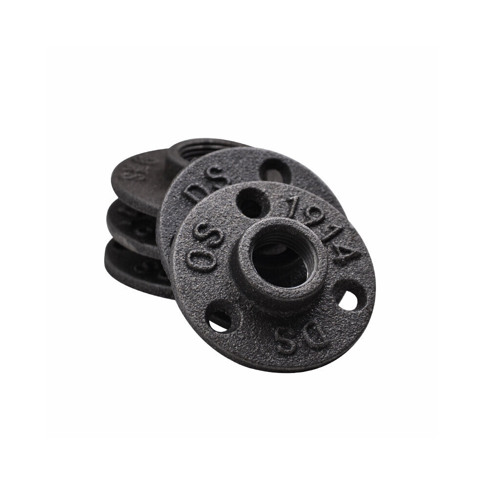 1Pcs Iron Pipe Fittings Wall Mount Floor Antique Dn15 Dn20 Flange Piece Hardware Tool Cast Iron Flanges 5063131260311