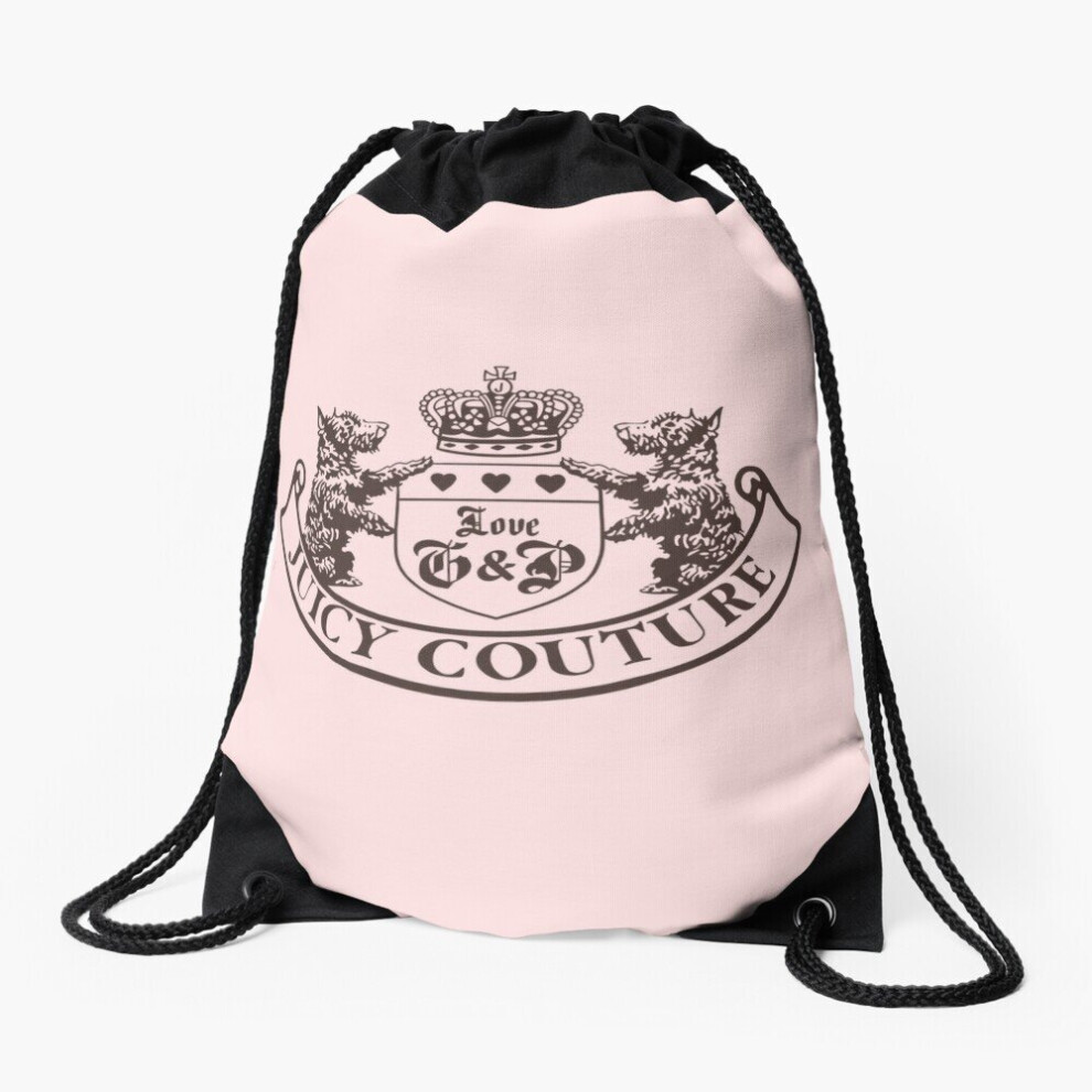 Drawstring Bag y2k juicy couture crest Sport Gym Shoe Backpack