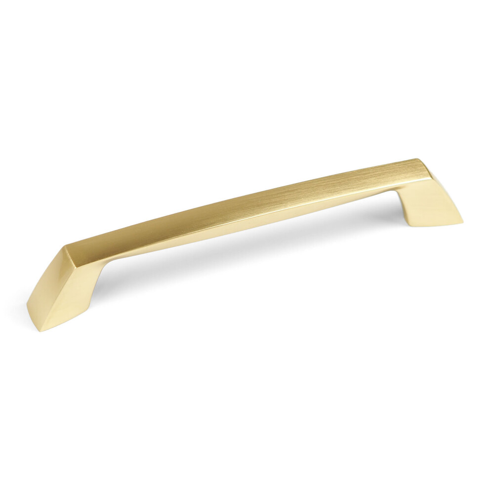 (160Mm Handle ) 160Mm Brushed Brass Handle 76Mm Cup Handle & Knob 5060796706727
