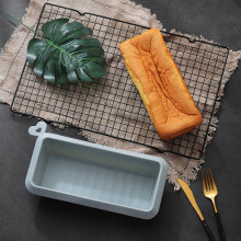 (Pink) Rectangular Toast Tool Silicone Bread Loaf Pan Box Oven Household Baking Tray Cake Mold Souffle Dishes & Ramekins Bakeware