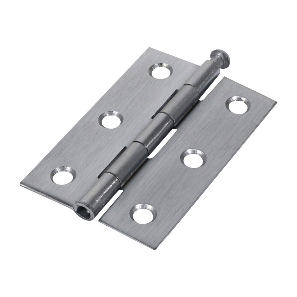 Timco Steel 1840 Pattern Loose Pin Butt Hinge - 75 x 50 x 1.5mm (Satin Chrome) (2 Pack)