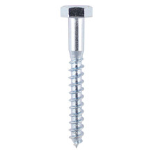 Timco Coach Screws Hex Head Silver - 10.0 x 100 (2 Pack)