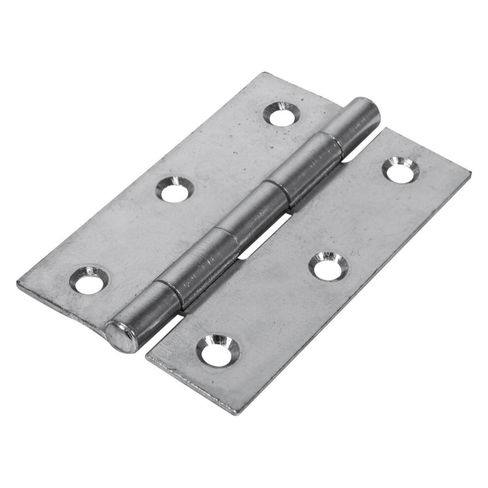 Timco Steel 1838 Pattern Fixed Pin Butt Hinge - 90 X 60 X 1.7mm (Bright Zinc) (2 Pack)