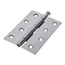 Timco Steel 1840 Pattern Loose Pin Butt Hinge - 100 x 71 x 1.7mm (Polished Chrome) (2 Pack)