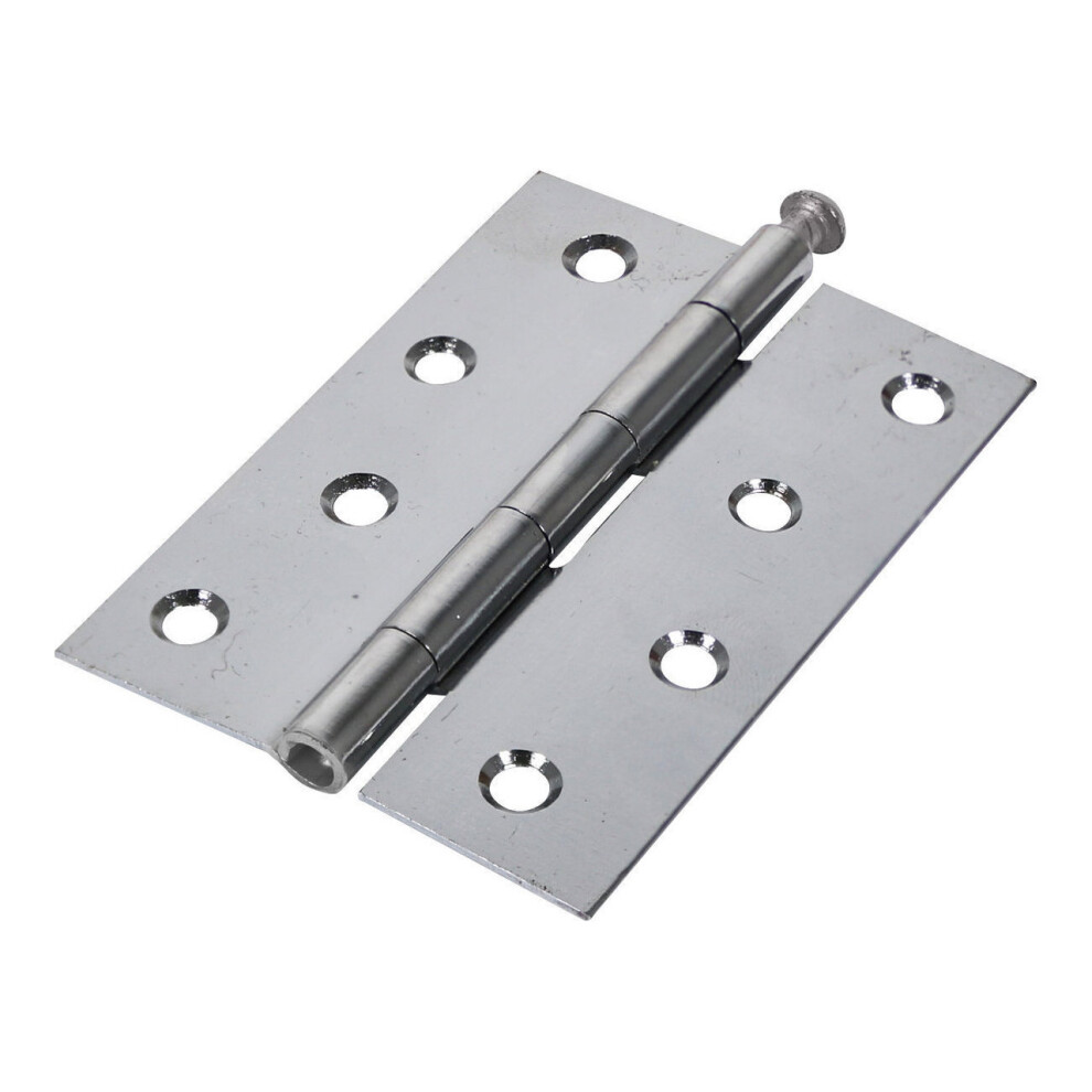 Timco Steel 1840 Pattern Loose Pin Butt Hinge - 100 x 71 x 1.7mm (Polished Chrome) (2 Pack)