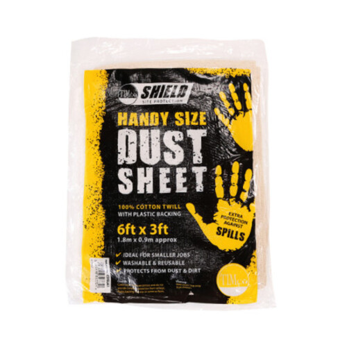TIMco Timco Laminated Cotton Twill Dust Sheet - 6ft x 3ft (1 Bag)