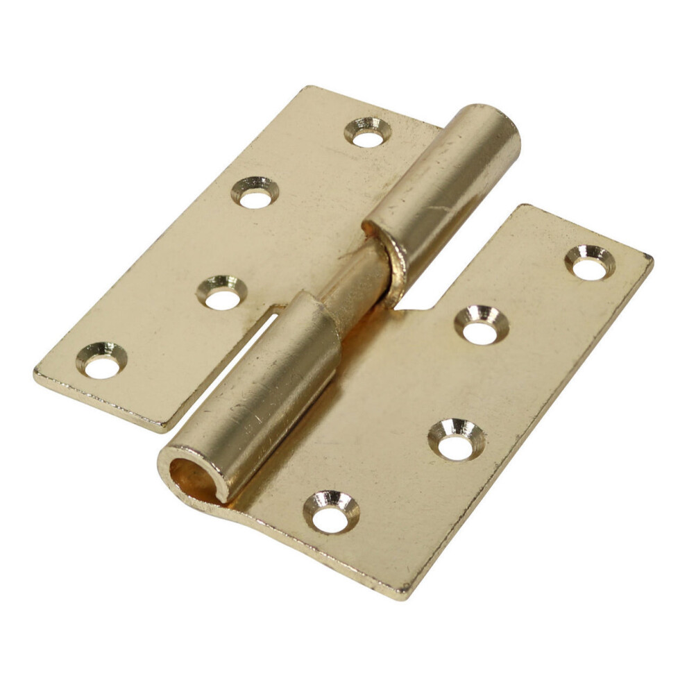 Timco Steel 466 Pattern Right Hand Rising Butt Hinge - 100 X 86 X 3Mm (Electro Brass) (2 Pack)