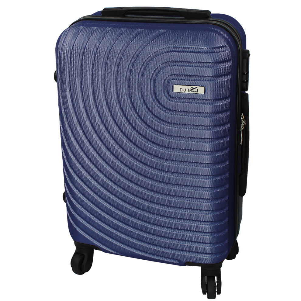 Navy Cabin Case Carry On ABS Hand Luggage Plane EasyJet Airline Approved 20'' Trolley