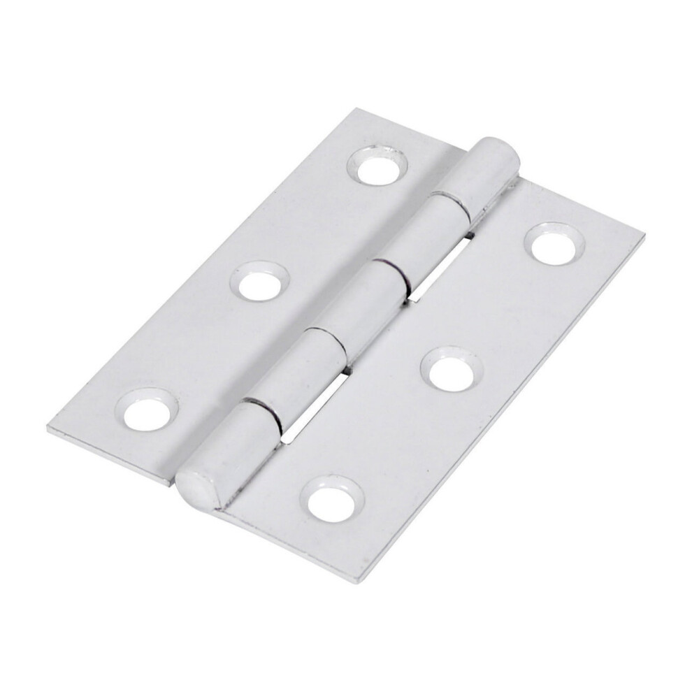 Timco Steel 1838 Pattern Fixed Pin Butt Hinge - 75 x 50 x 1.5mm (White) (2 Pack)