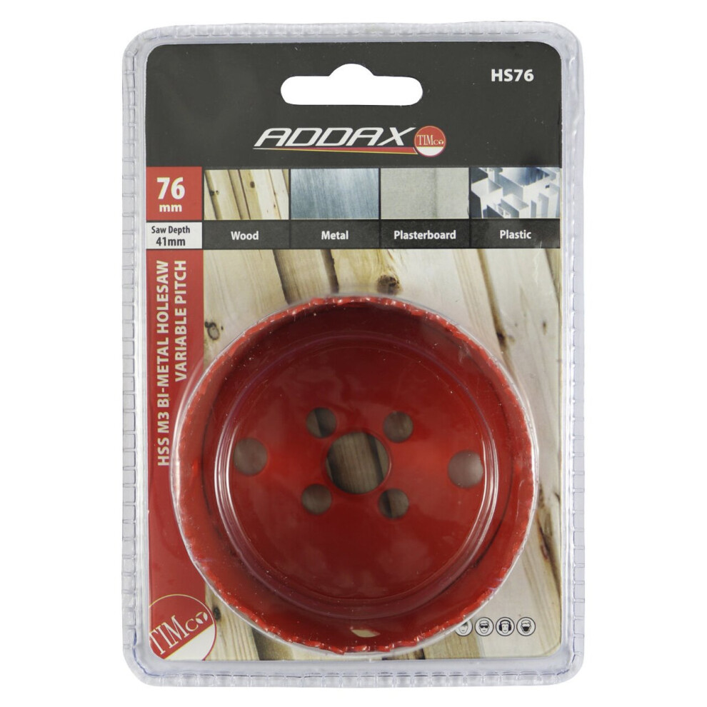 Addax Variable Pitch Hss M3 Bi-Metal Holesaw (76Mm) 5055017543656