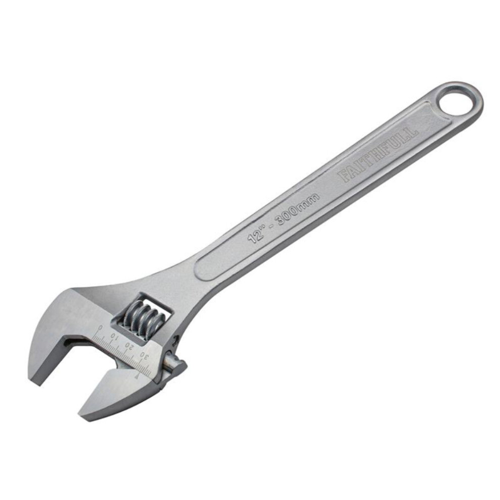 Faithfull Chrome Adjustable Wrench - 600Mm (24In)