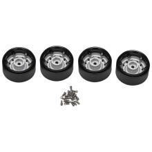 4Pcs Metal 1.9Inch Beadlock Wheel Rim Hub for 1/10 Rc Crawler Car Axial Scx10 90046 Traxxas Trx4 Rc4Wd D90 D110 ,Silver 12 small holes
