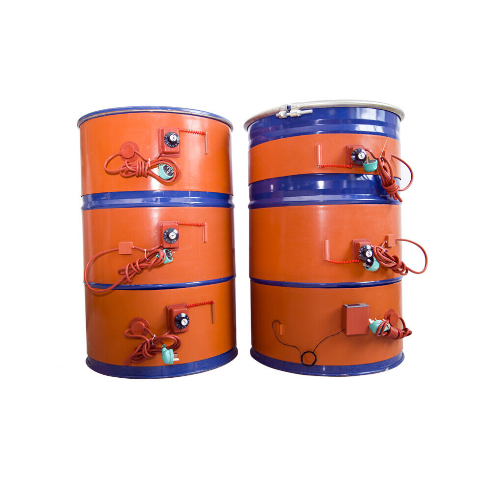 Oil Drum Silicone Heater Biodiesel Drum Heatering Band Oil Gas Tank Metal Barrel Rubber Heater With Knob Temperature Controller 5063131354430
