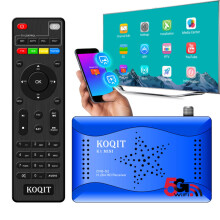 KOQIT K1 Mini 5G Decoder Free Satellite Tv Receiver MeeCast DVB S2 Receptor Finder T2-MI Youtube Internet IPTV Universal Remote