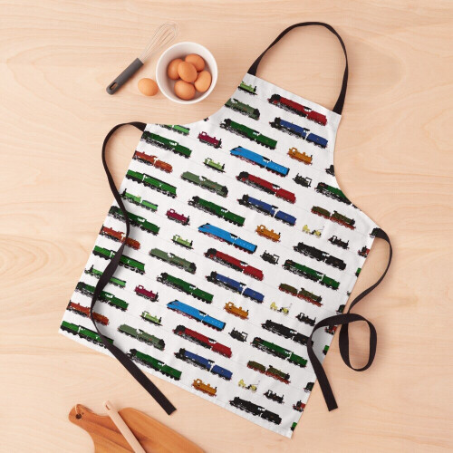 Iconic British Steam Trains Grill Aprons for Kitchen BBQ Chef 2