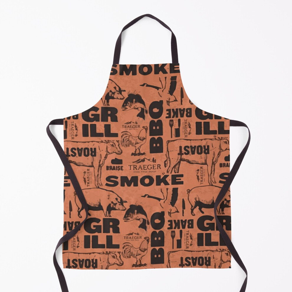 Traeger BBQ Smoker Butcher Pattern Grill Aprons for Kitchen BBQ Chef